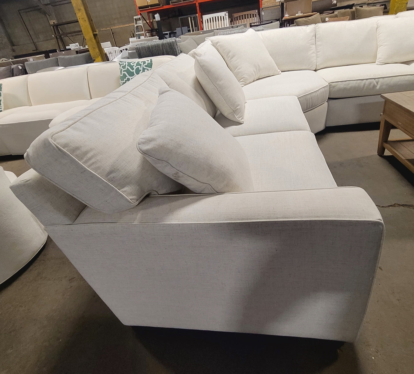 Radley 5-Pc Sectional Sofa (Custom fabric-light cream)