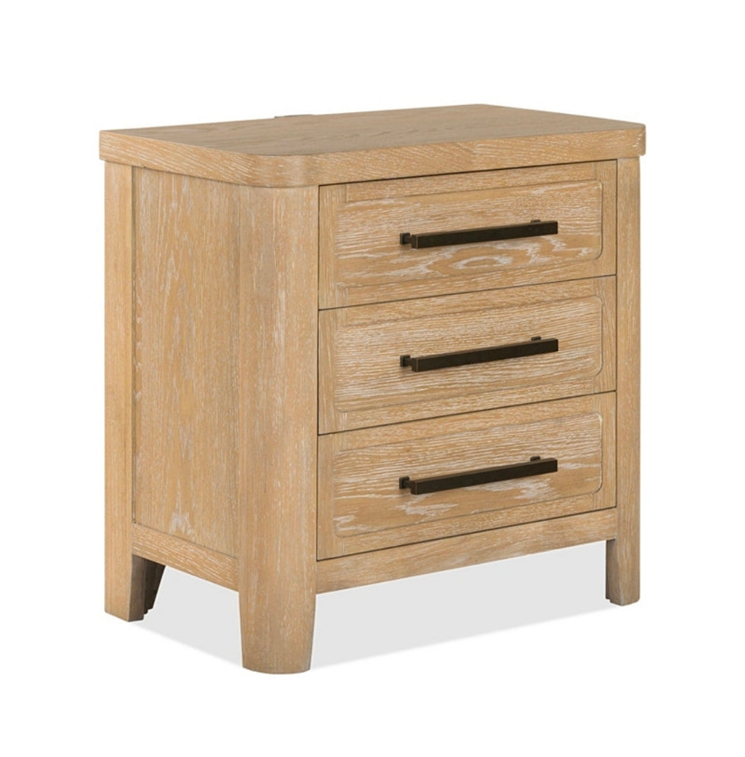 Marcel 28" Wood 3-Drawer Nightstand
