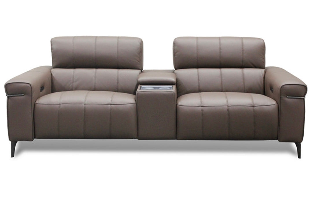 Wyndill 3-Pc. Leather Sofa with 2 Power Recliners (Cacao Brown)