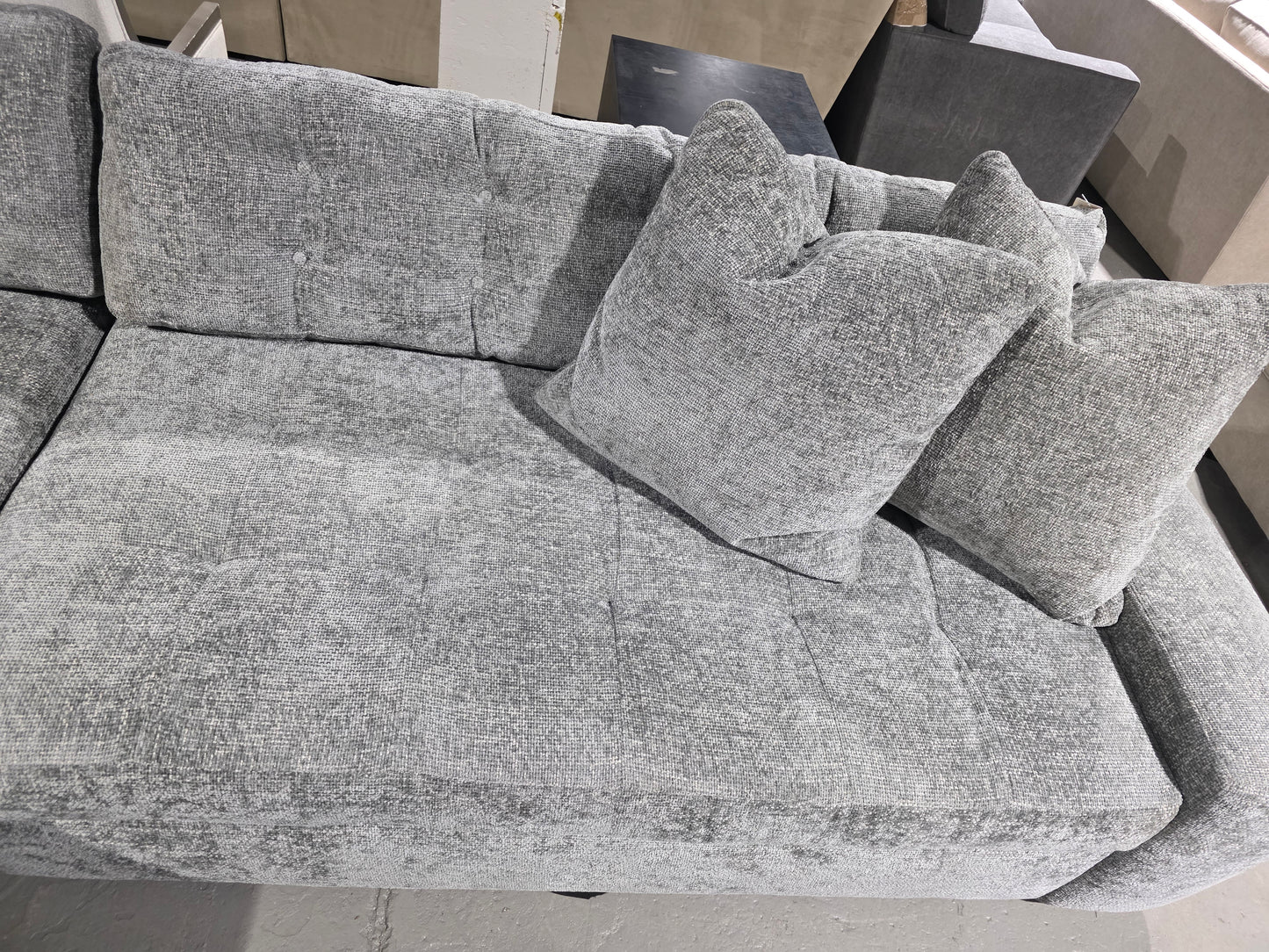 Pherie 131" 2-Pc. Fabric Sectional with Cuddler (Graphite)