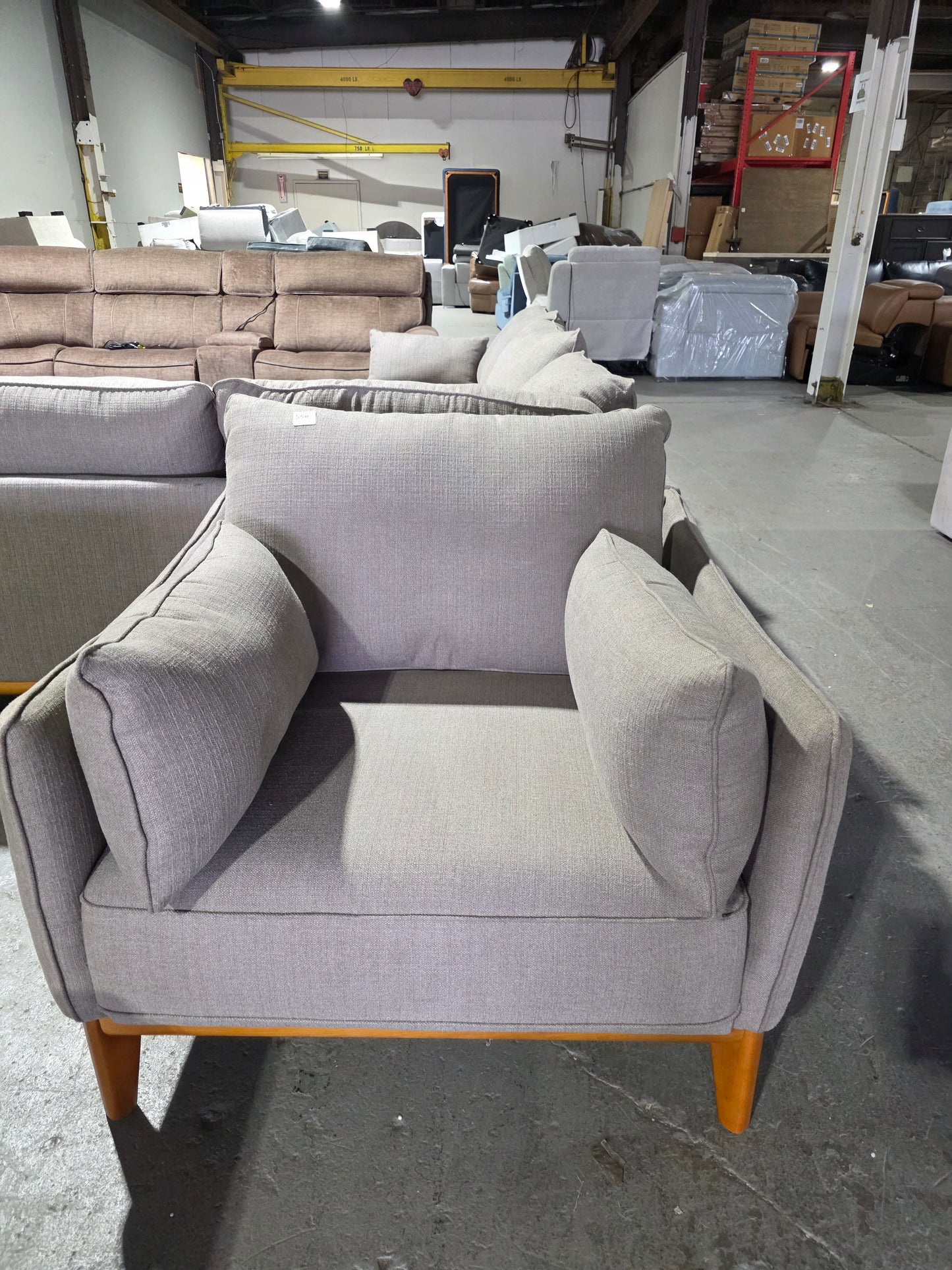 Jollene 39" Fabric Armchair (Slate Grey)