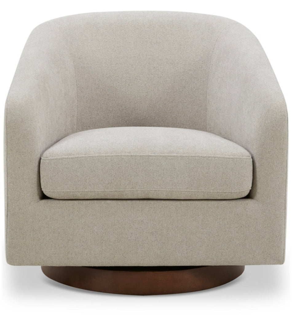 Solvie Fabric Swivel Chair (Dove)