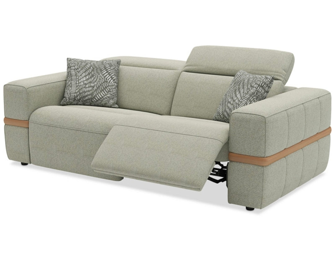 Nierling Fabric Power Motion Sofa with Power Headrest (Granite)