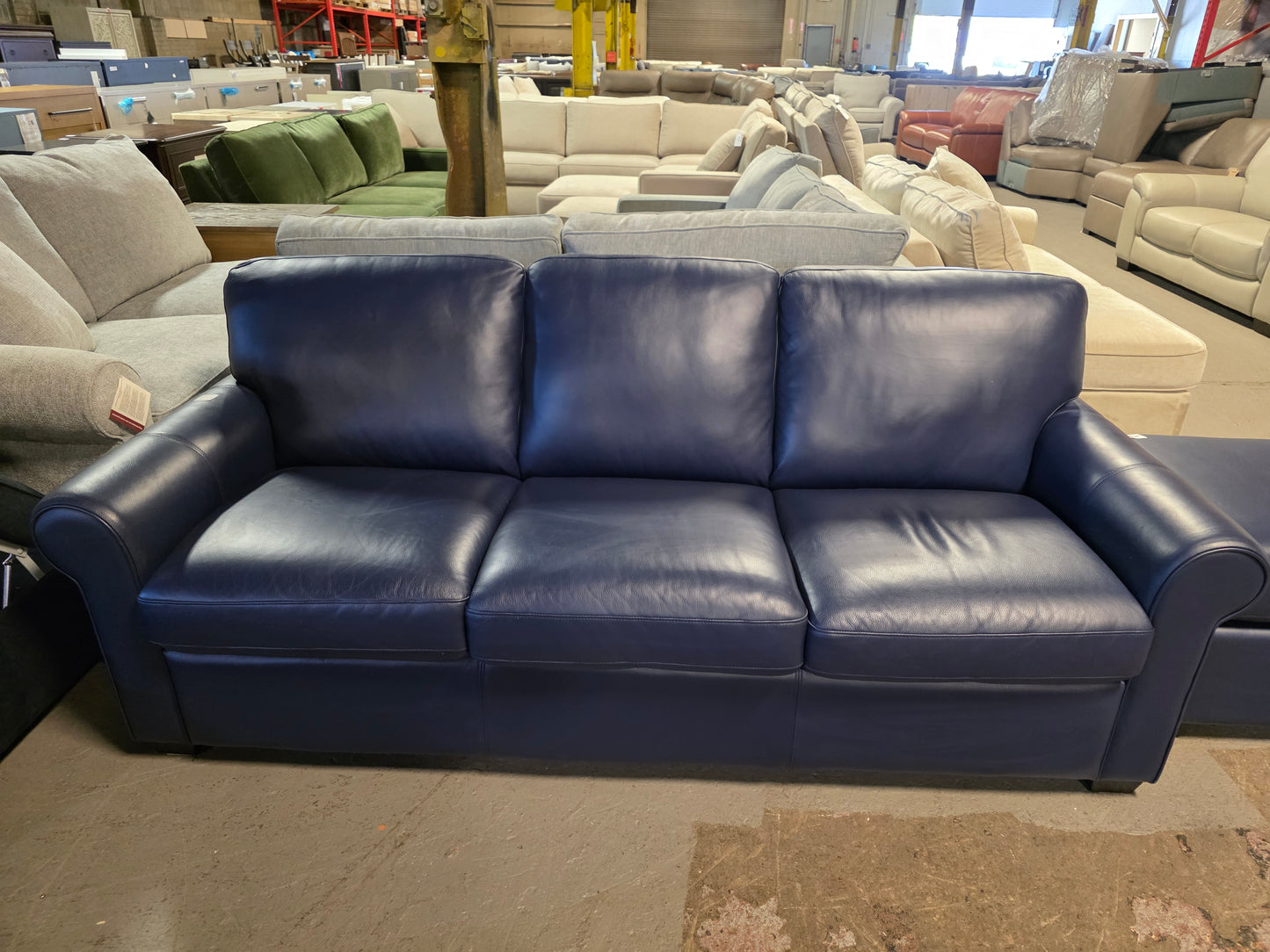 Palliser Leather Sofa (Valencia Sapphire)