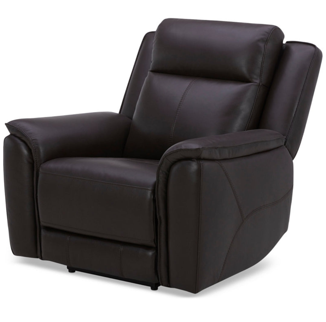 Addyson 41" Zero Gravity Leather Recliner with Power Headrest (Chocolate)