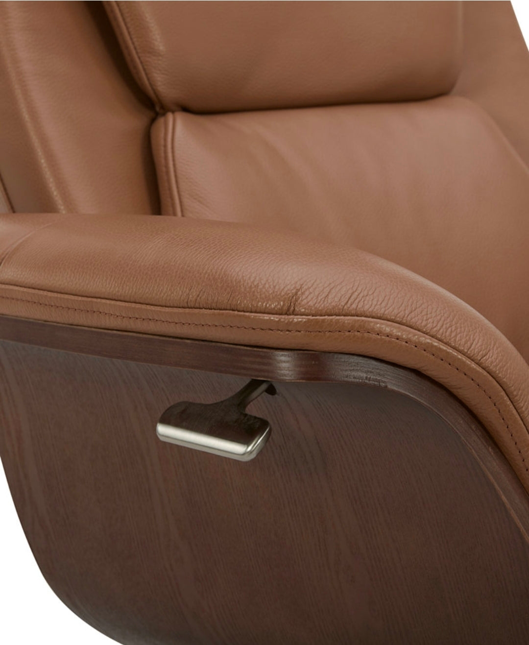 Janer Leather Swivel Chair (Butternut)