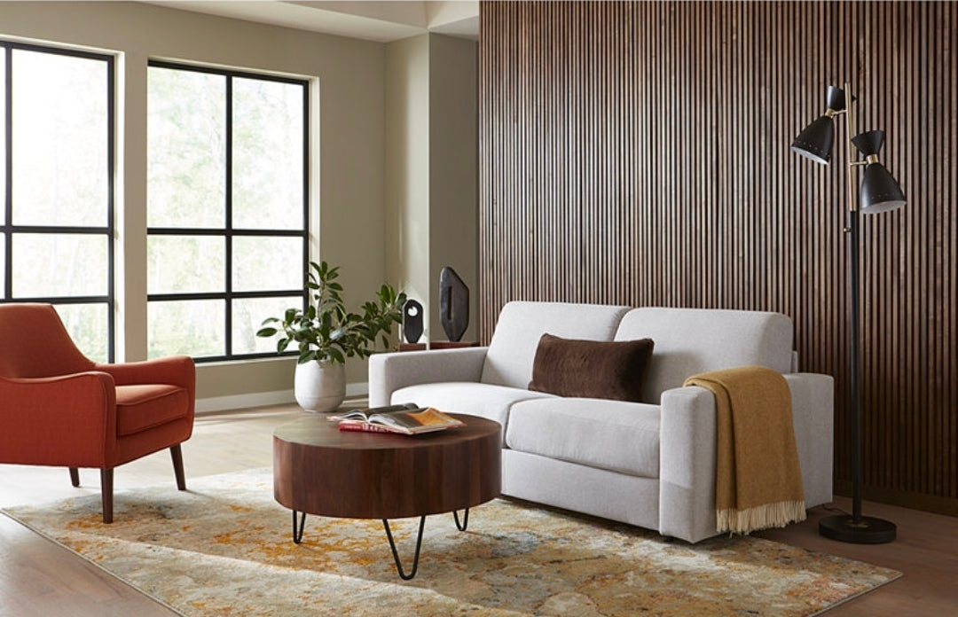 Giotto Full Fabric Sleeper Sofa (Silver)