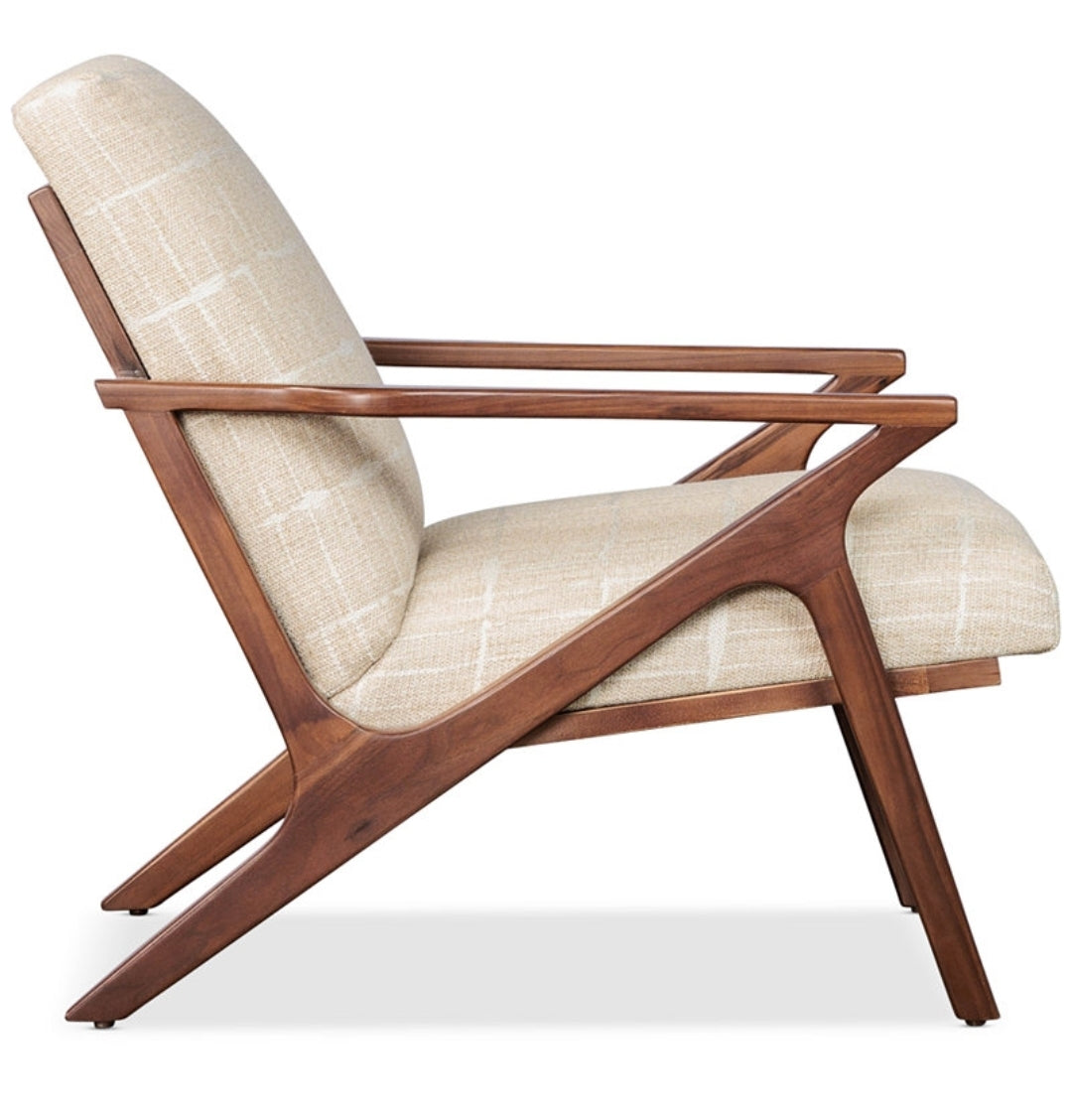Swaxon Fabric Wood Chair