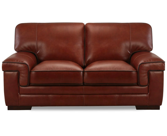 Myars 69" Leather Loveseat (Cognac)