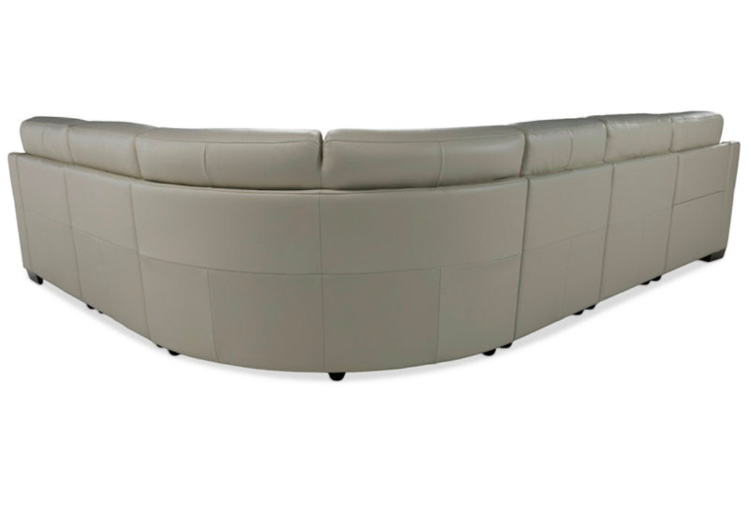 Julius II 6-Pc. Leather Chaise Sectional with 2 Power Recliners