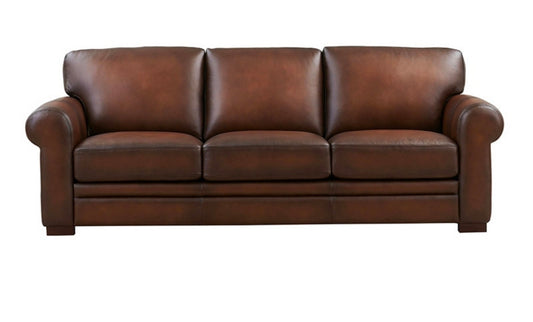 Brookfield 95" Top Grain Leather Sofa Couch
