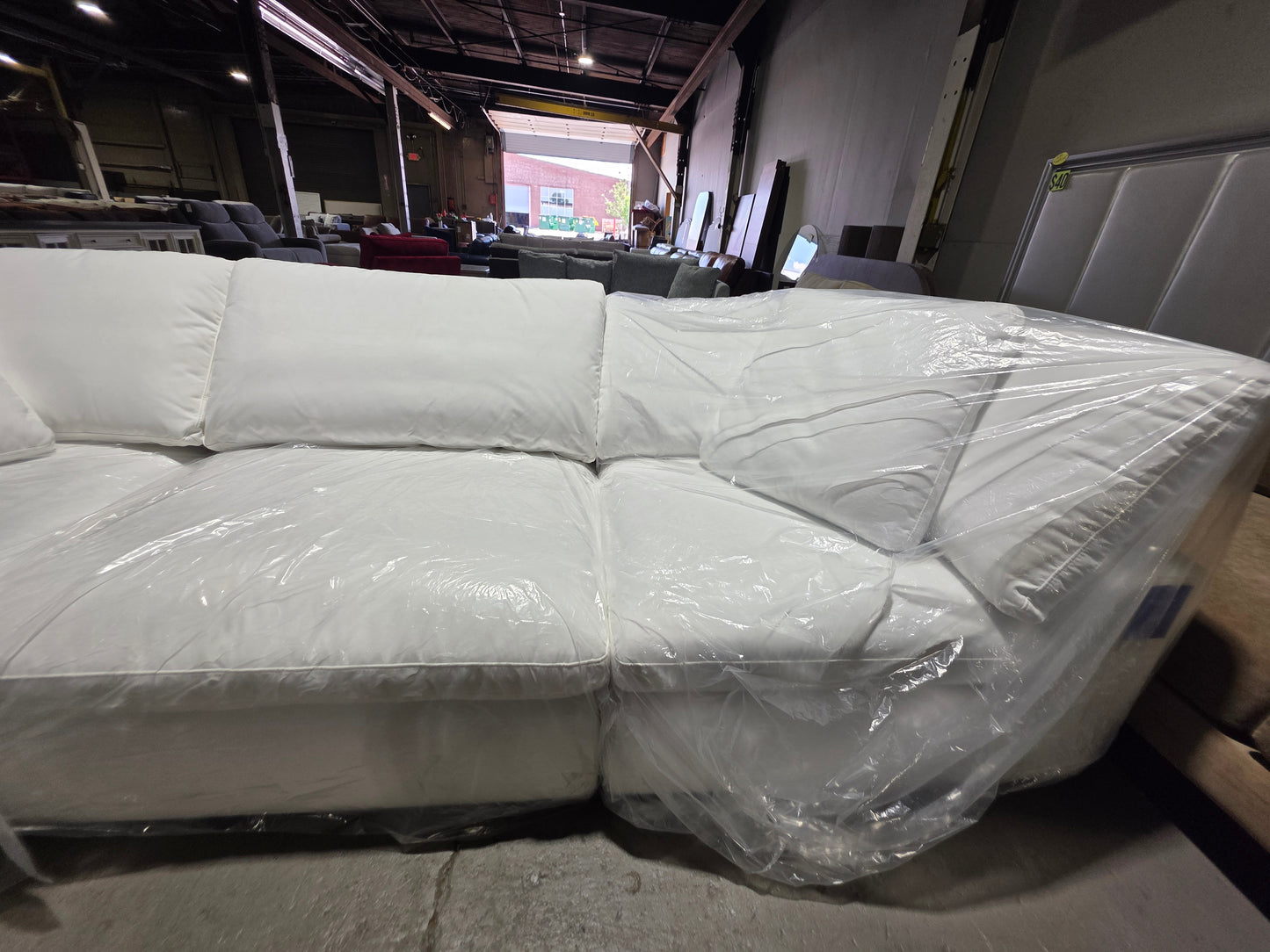 Modular 5-Pc. Fabric Sectional Sofa (White)