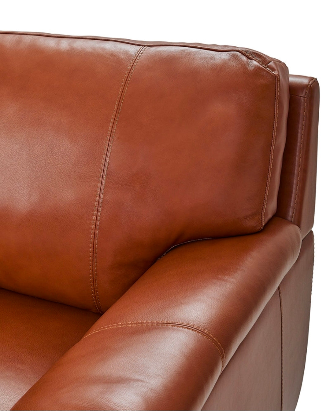 Cobbie Leather 89" Sofa (Brandy)