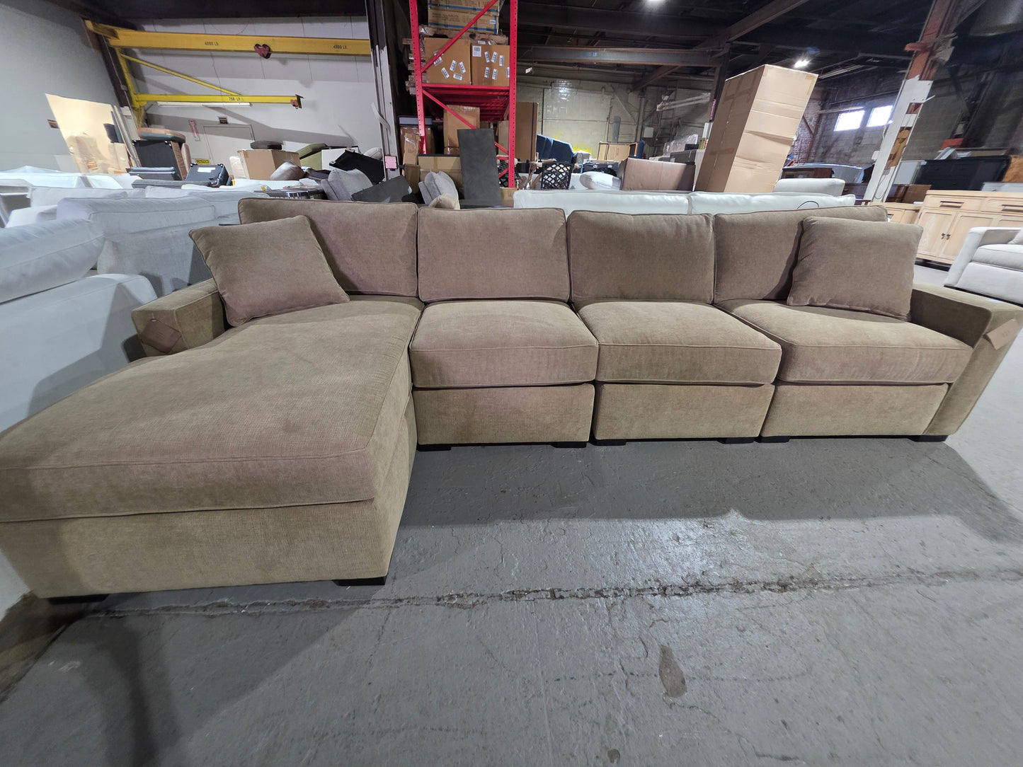 Radley 4-Pc Fabric Sectional (Heavenly Cafe Brown)