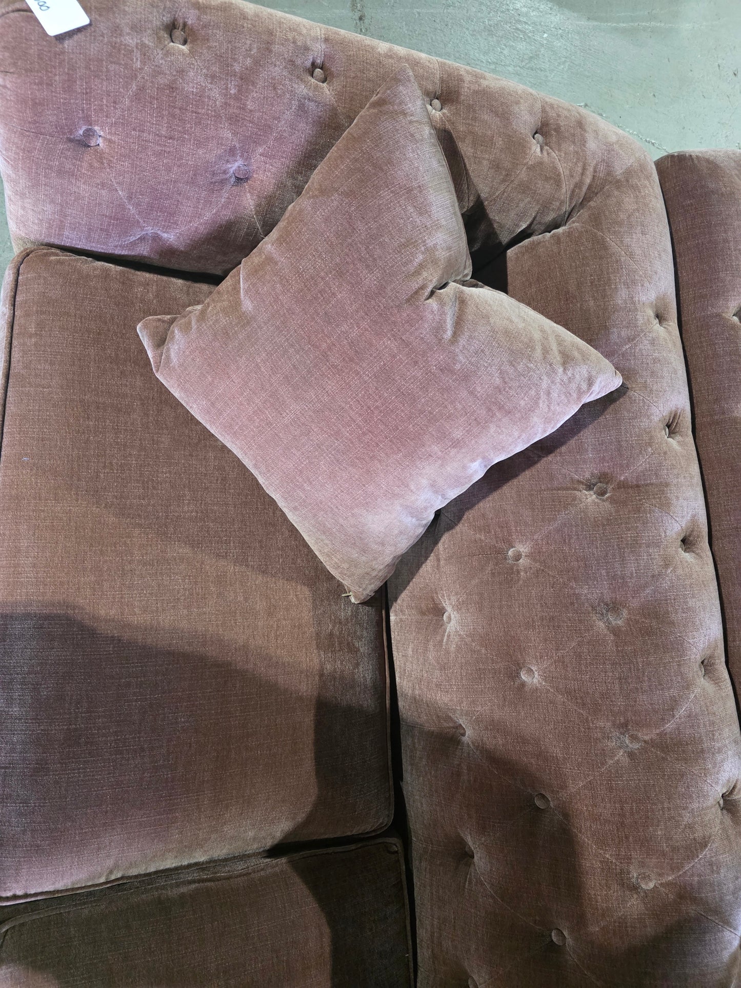 Kallison Fabric Sofa (Dusty Pink)