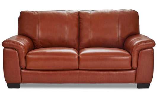 Cobbie 69" Leather Loveseat (Brandy)