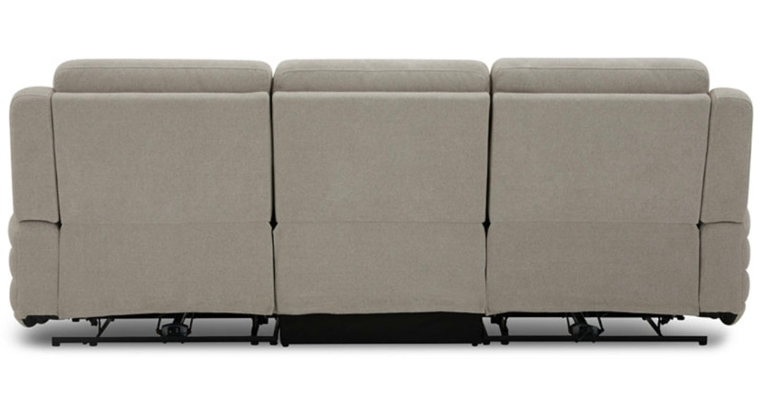 Kristyan 3-Pc. Fabric Sofa with Power Motion Chairs (Dove)