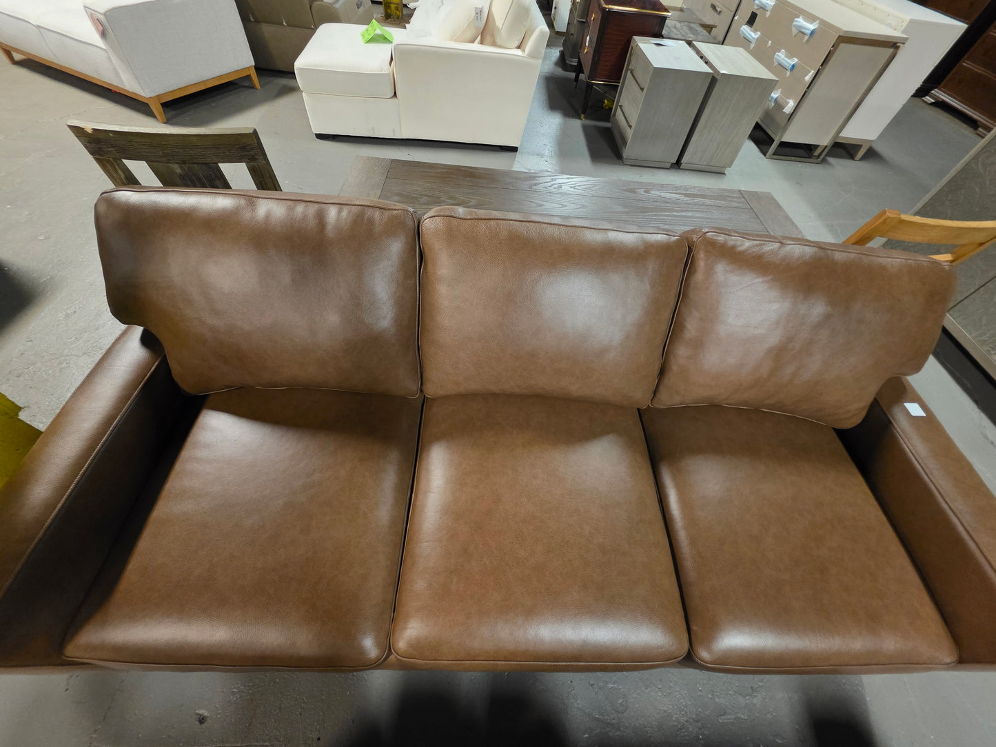 Radley 86" Leather Sofa (Chestnut)