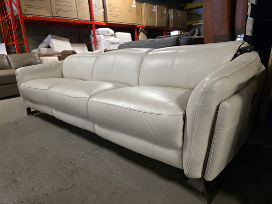 3-Piece Silvio Leather Reclining Sectional Sofa (Frost)