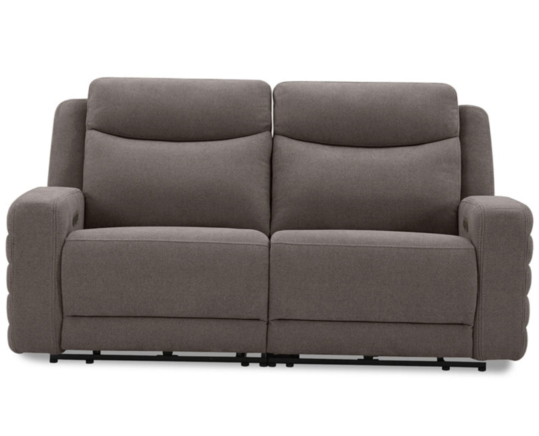 Kristyan 2-Pc. Fabric Sofa with 1 Power Motion Chairs (Pewter)