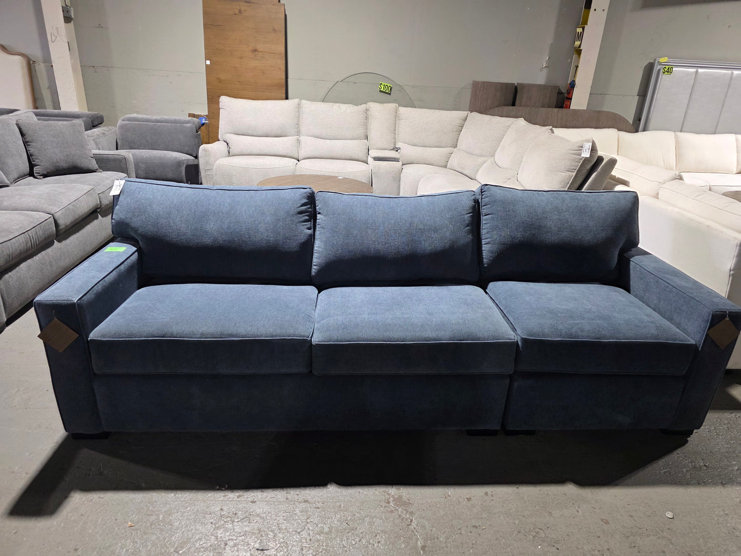 Radley 4-Pc. Fabric Sleeper Sectional (Naval Blue)