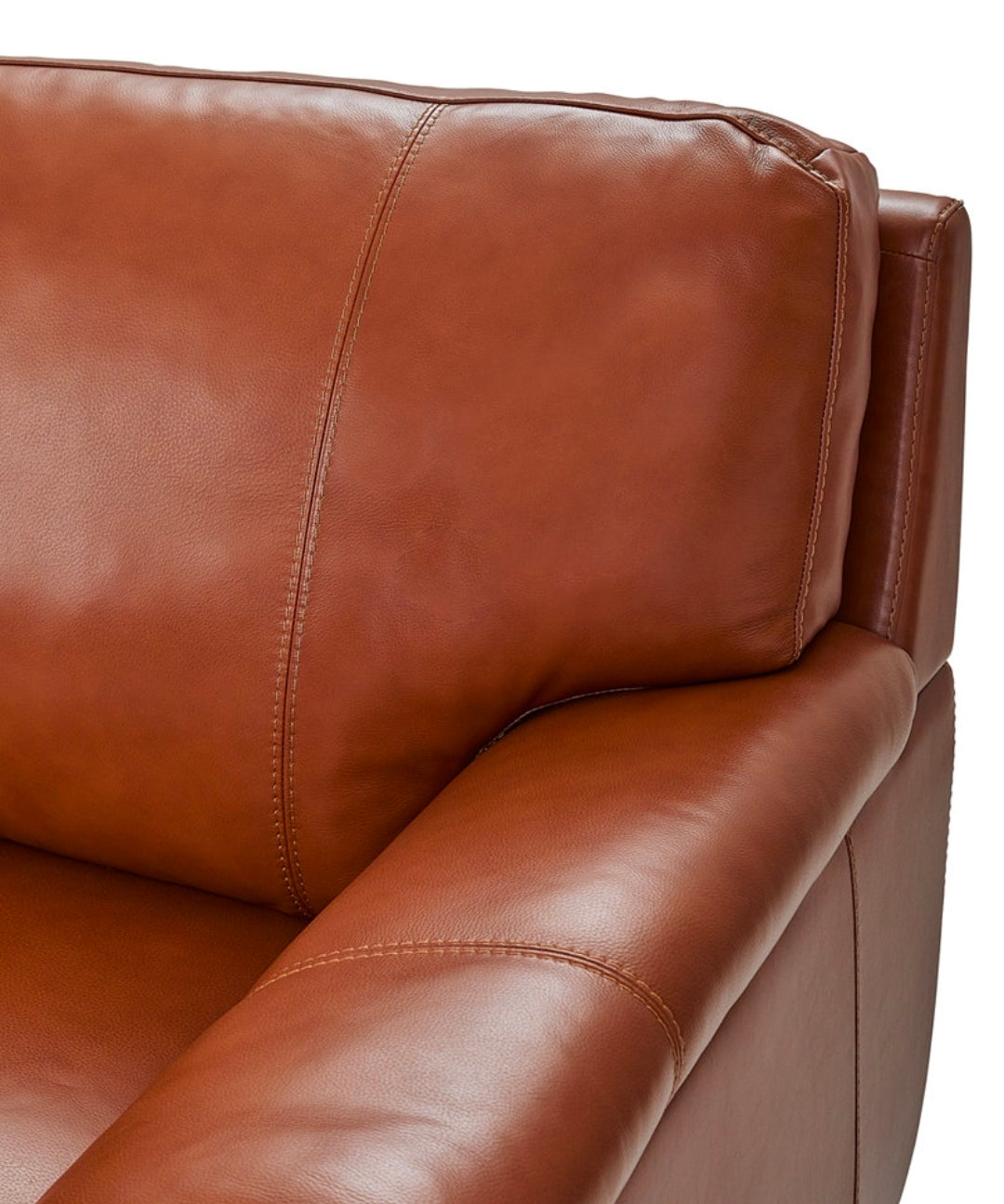Cobbie 69" Leather Loveseat (Brandy)