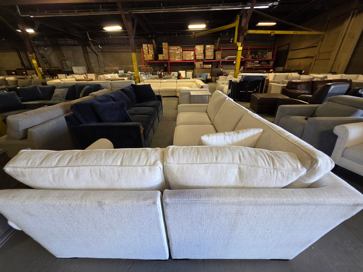 Radley Rollarm Fabric Sectional (Natural)
