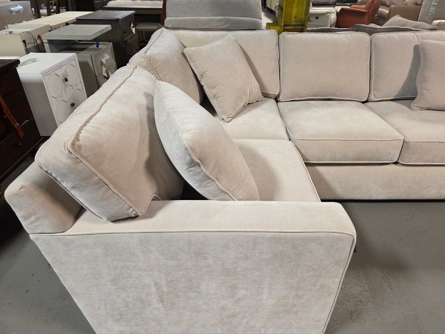 Radley 2-Pc. Fabric Sectional (Beige)
