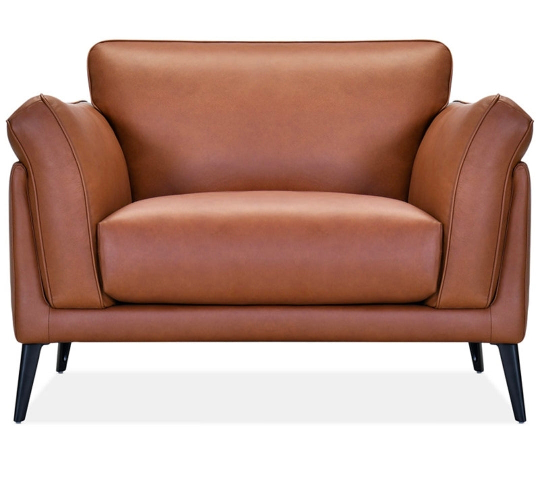 Keery 49" Leather Chair (Caramel)