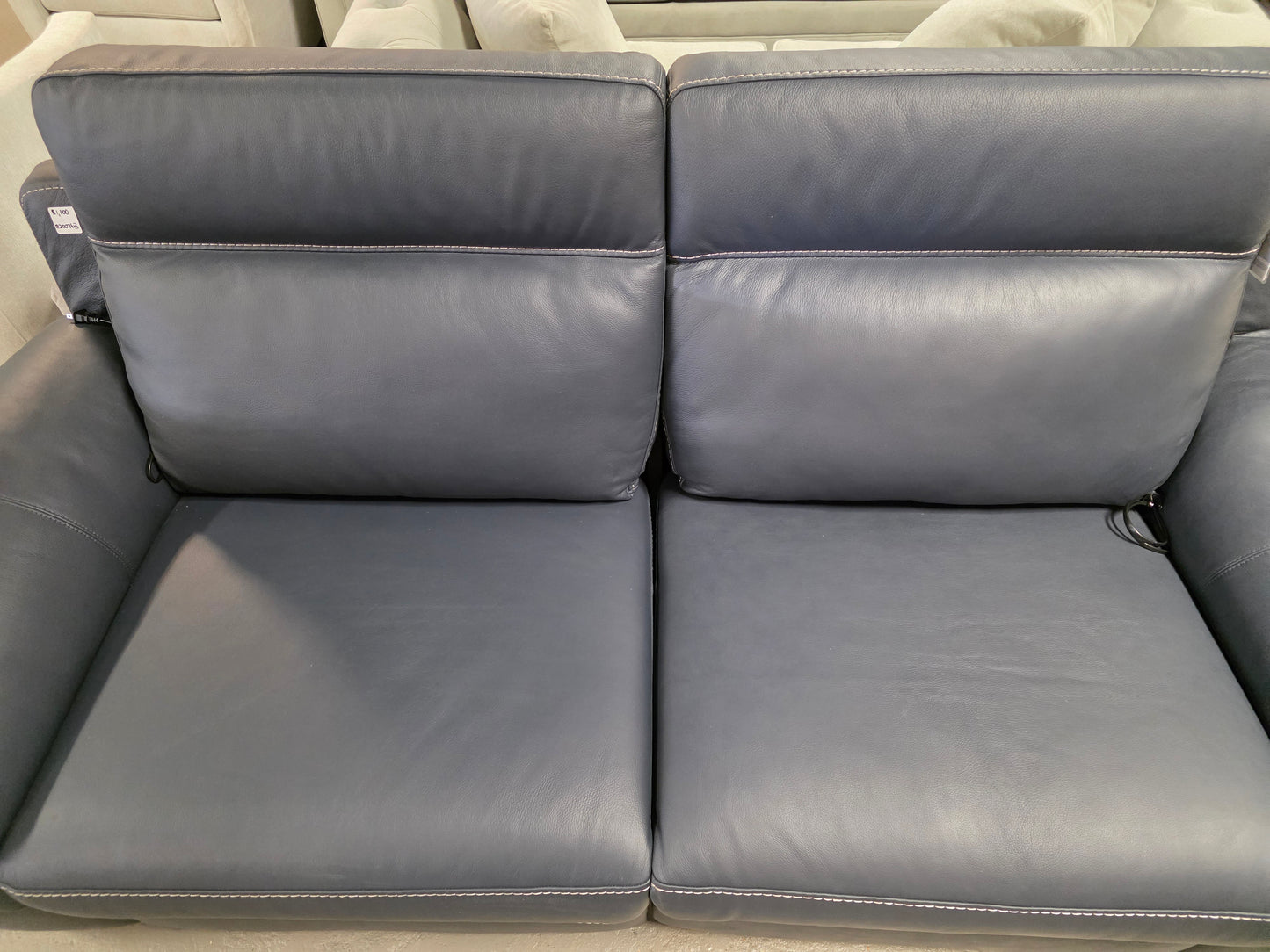 Julius II 2-Pc. Leather Sofa with 2 Power Recliners (Navy)