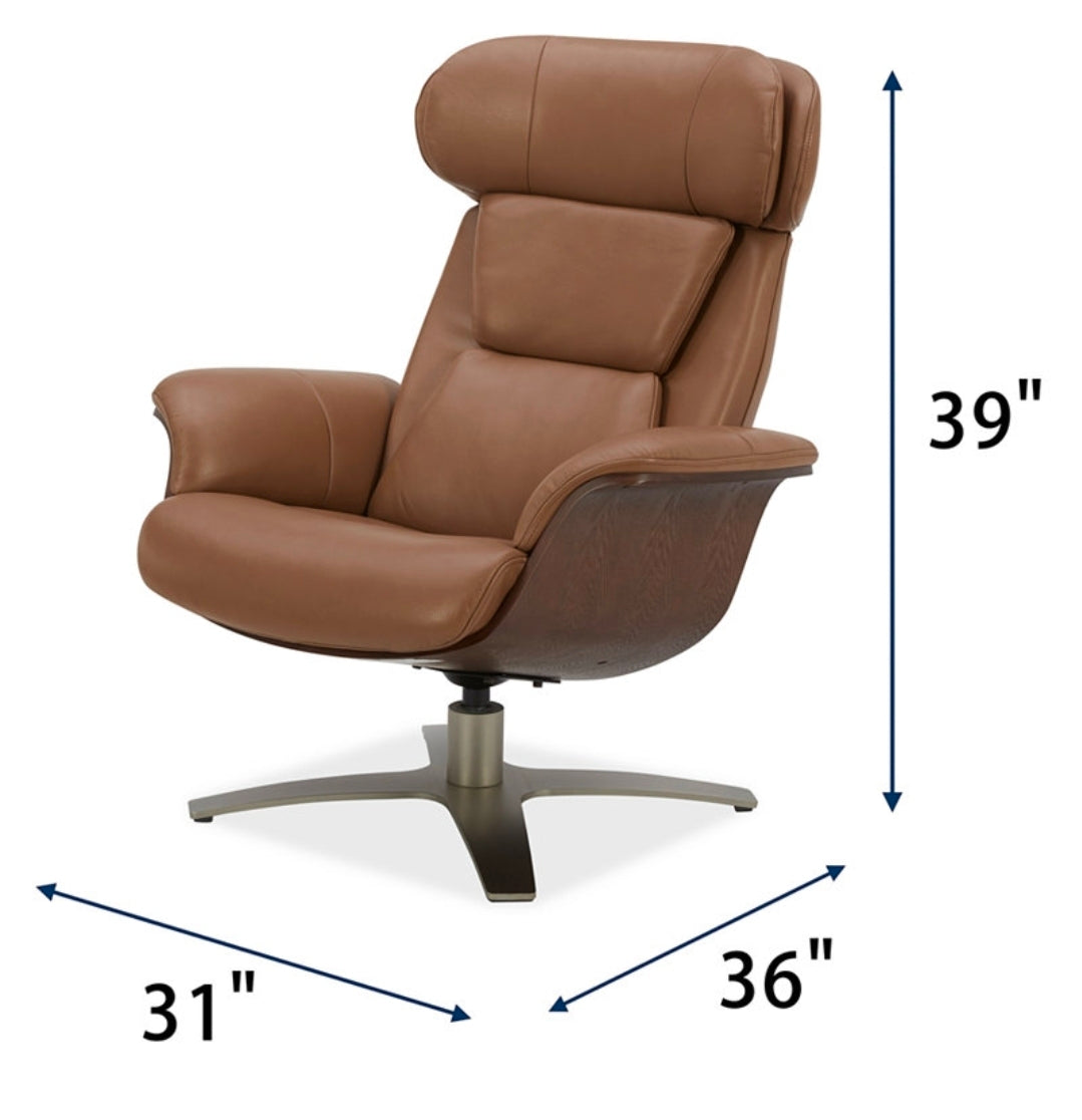Janer Leather Swivel Chair (Butternut)