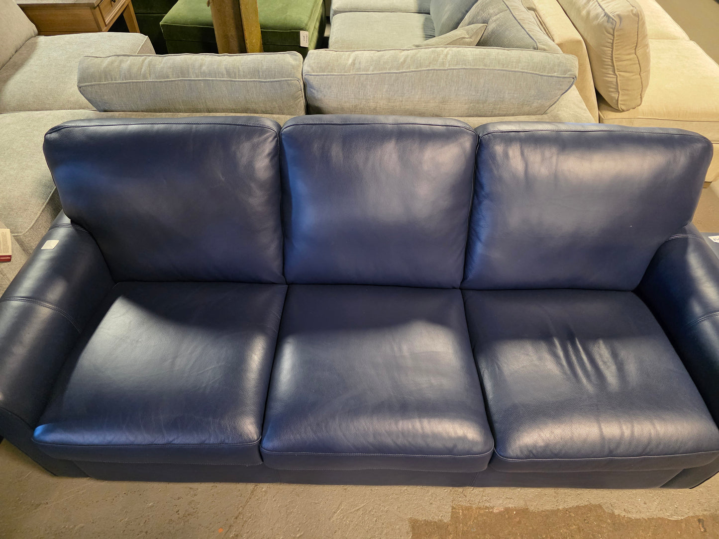 Palliser Leather Sofa (Valencia Sapphire)