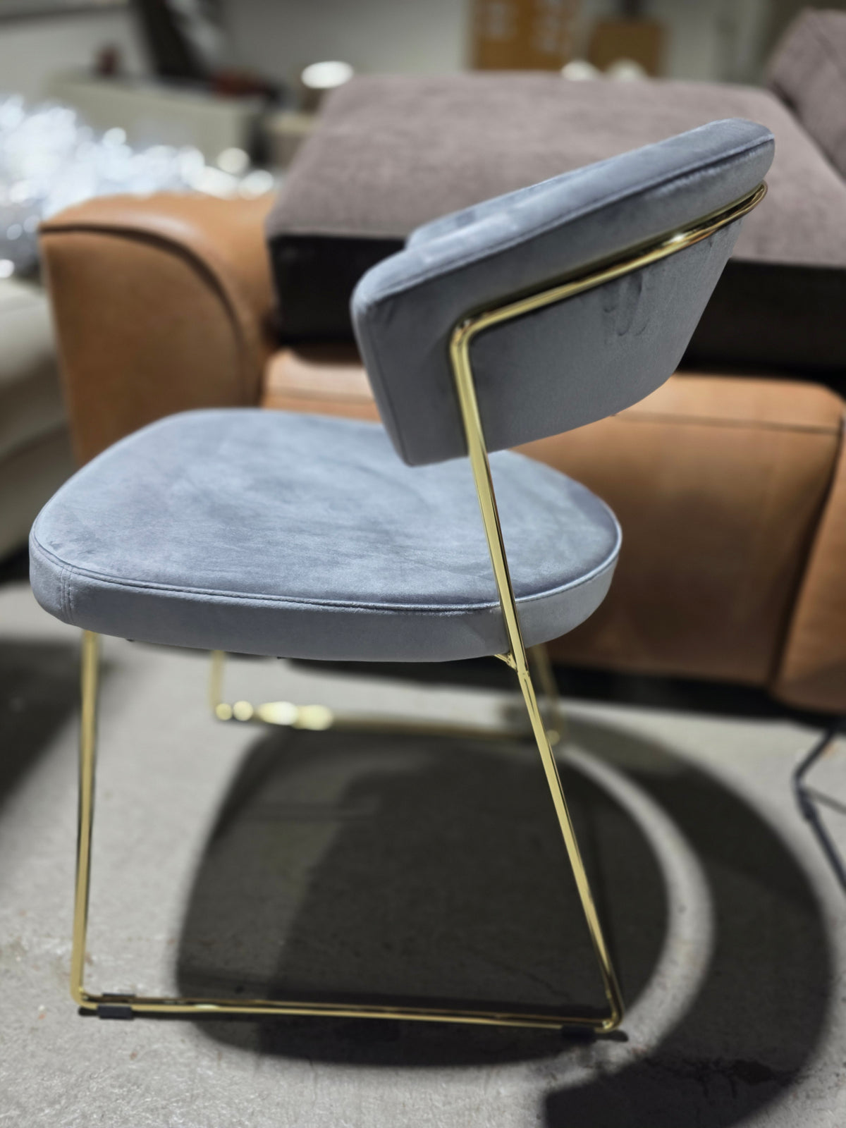 Calligaris New York Dining Chair (Blue Velvet)