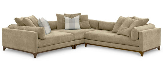 Brendalyn 3-Pc. Modular Fabric Sectional Chaise & Sofa Set (Oat)