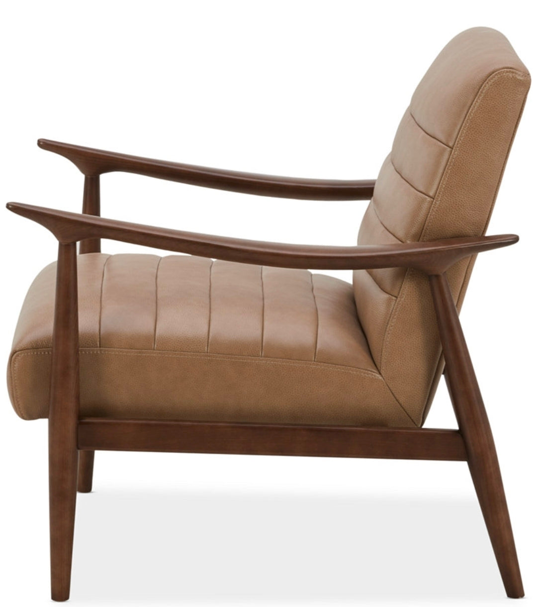 Elif Leather Accent Chair (Sand)
