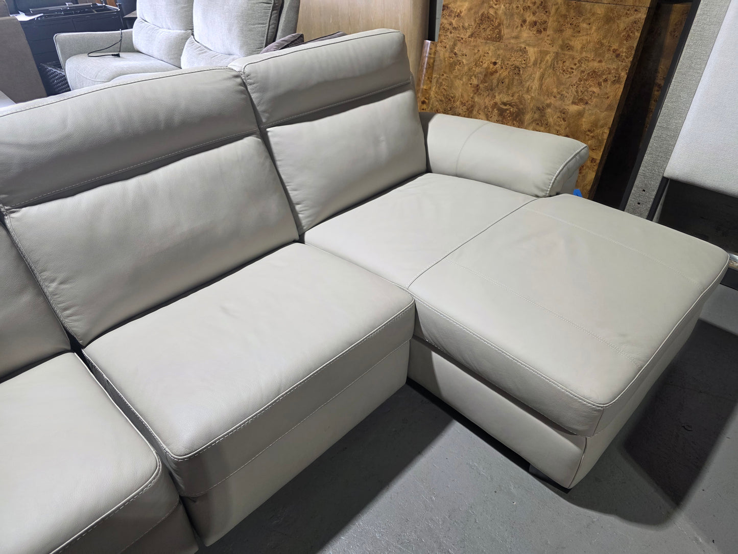Julius II 6-Pc. Leather Chaise Sectional with 2 Power Recliners