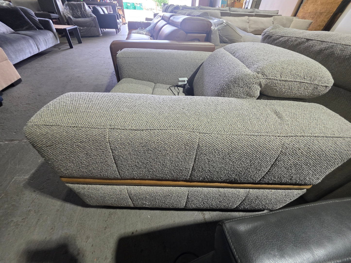 Nierling Fabric Power Motion Recliner with Power Headrest