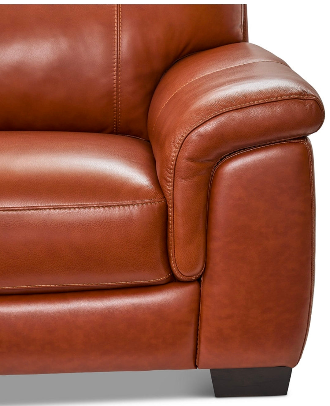 Cobbie 69" Leather Loveseat (Brandy)
