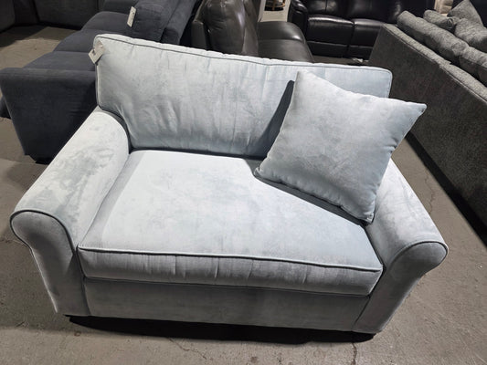 Radley Rollarm Fabric Sleeper Loveseat (Powder Blue)