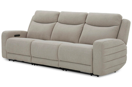Kristyan 3-Pc. Fabric Sofa with Power Motion Chairs (Dove)