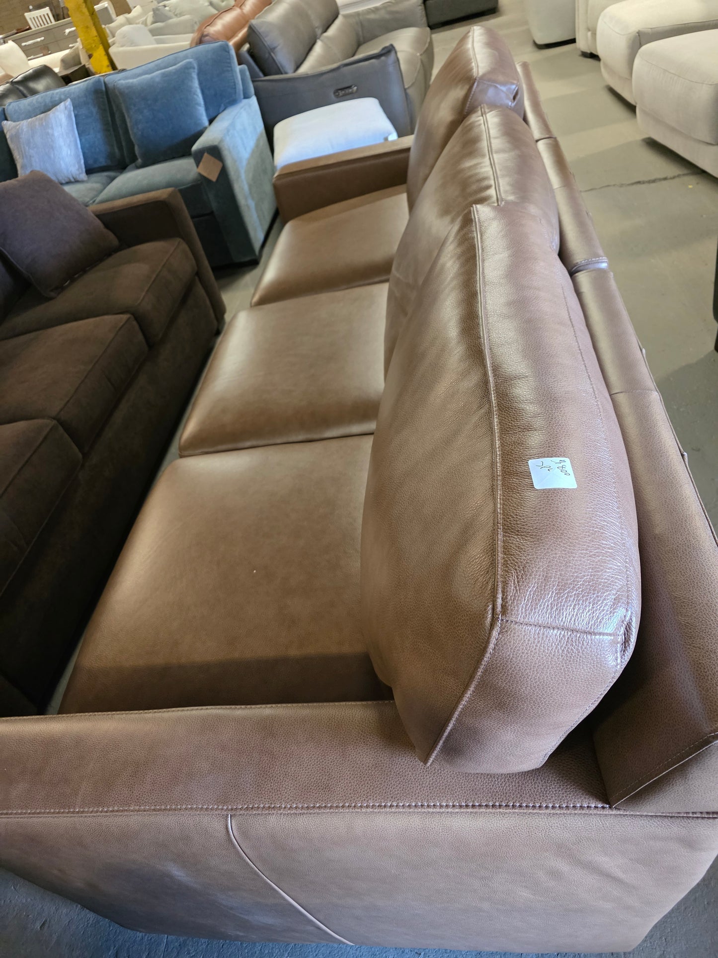 Radley Leather 3-Pc. Sectional (Light tan)