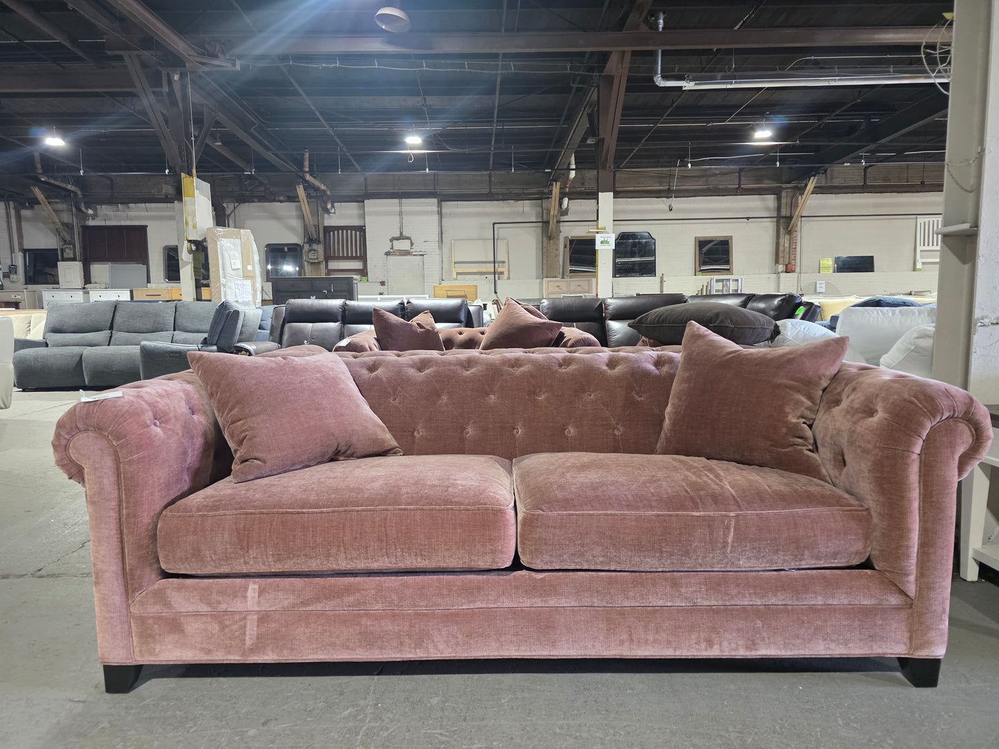 Kallison Fabric Sofa (Dusty Pink)