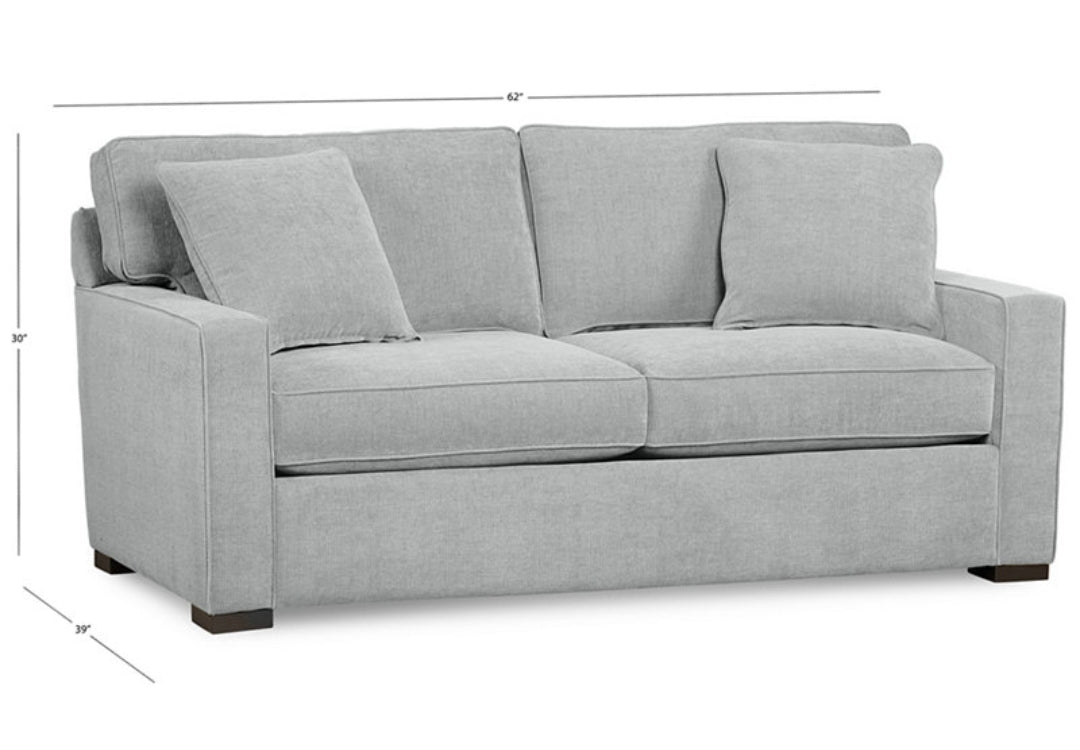 Radley 62" Fabric Loveseat (Heavenly Cinder Grey)