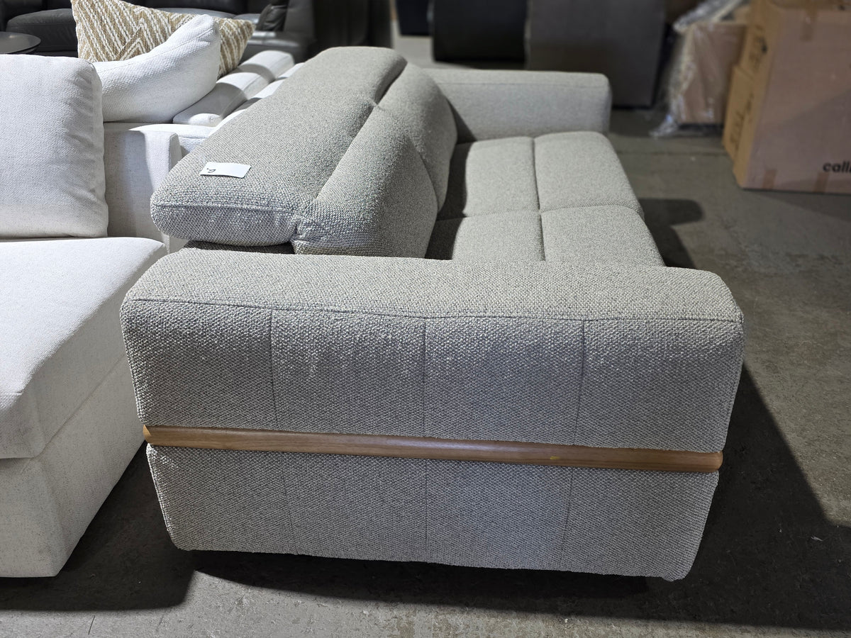 Nierling Fabric Power Motion Sofa with Power Headrest (Granite)