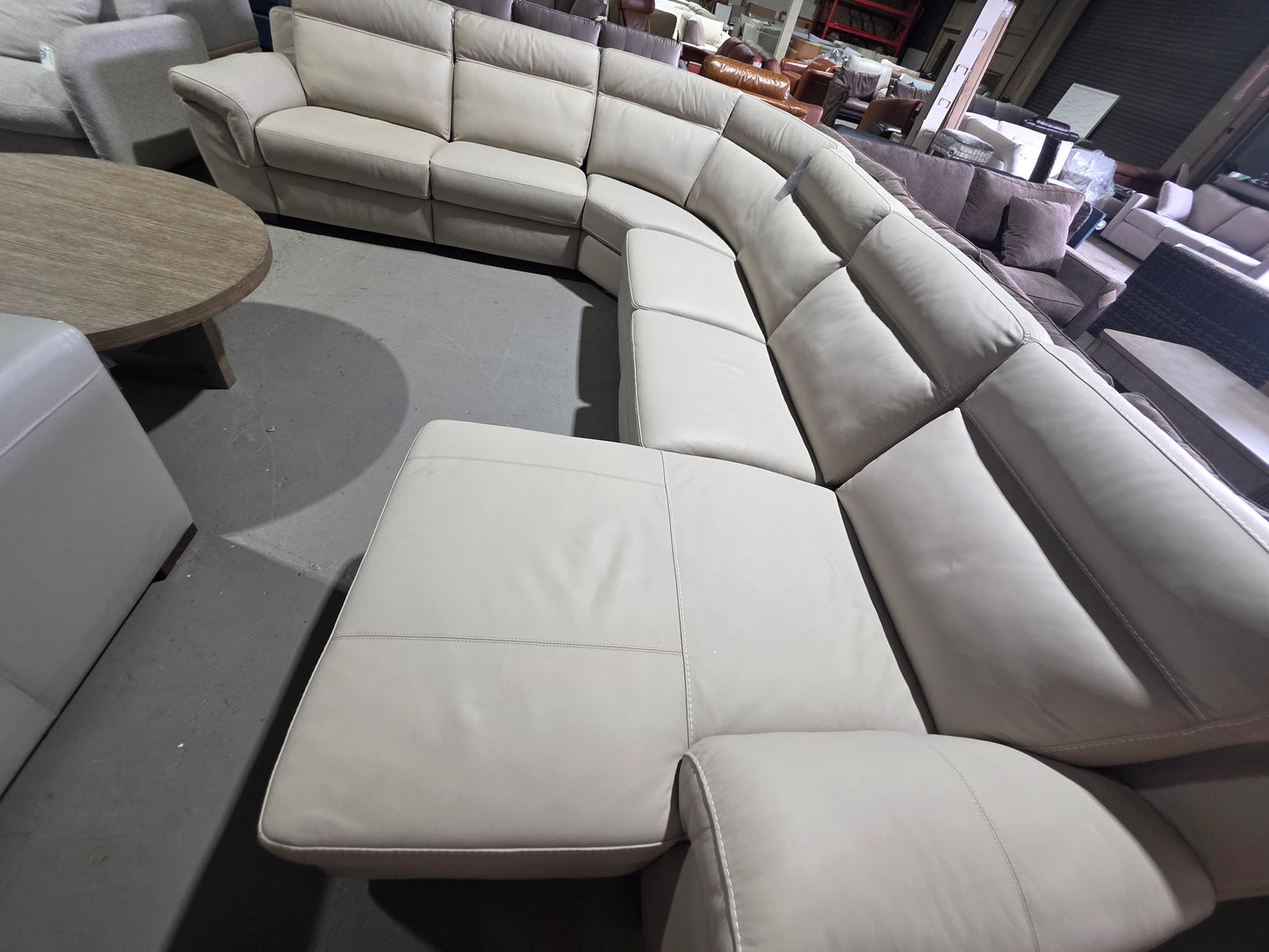 Julius II 6-Pc. Leather Chaise Sectional with 2 Power Recliners