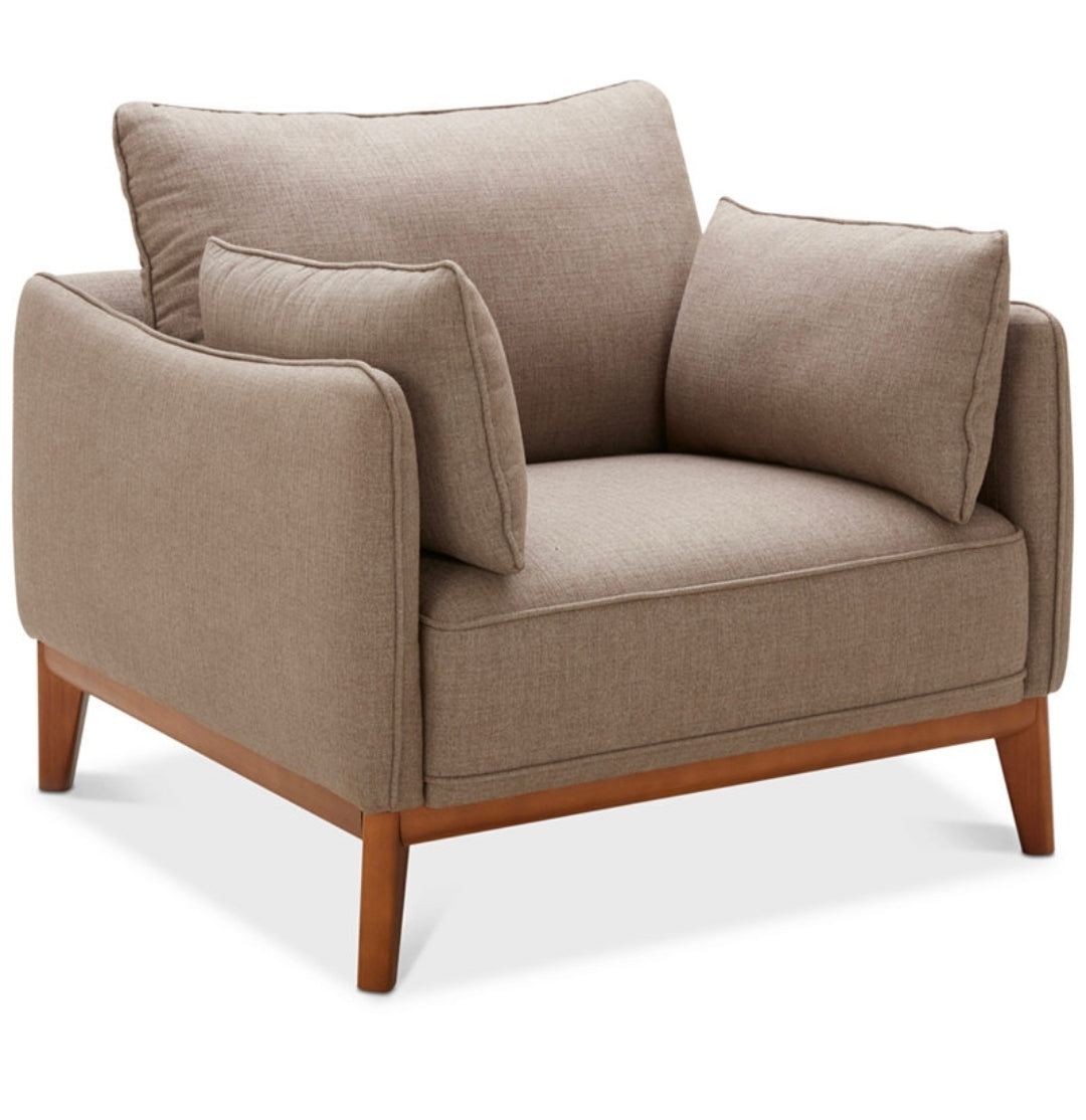 Jollene 39" Fabric Armchair (Slate Grey)