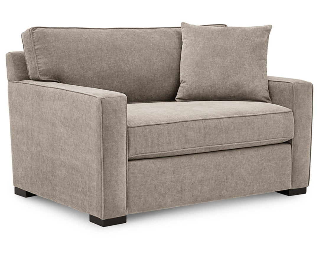 Radley 54" Fabric Chair Bed (Heavenly Chrome Beige)