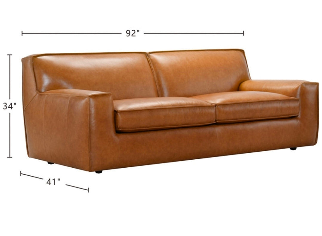 Glympton 92" Leather Sofa