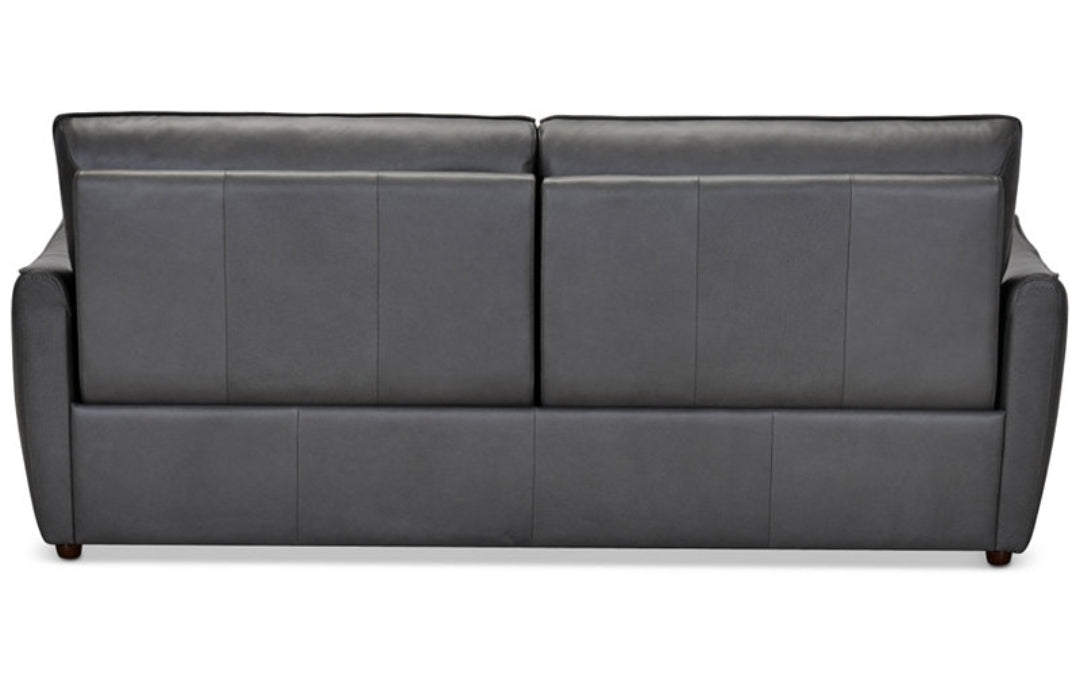 Polner 91" Leather Power Motion Sofa (Charcoal)