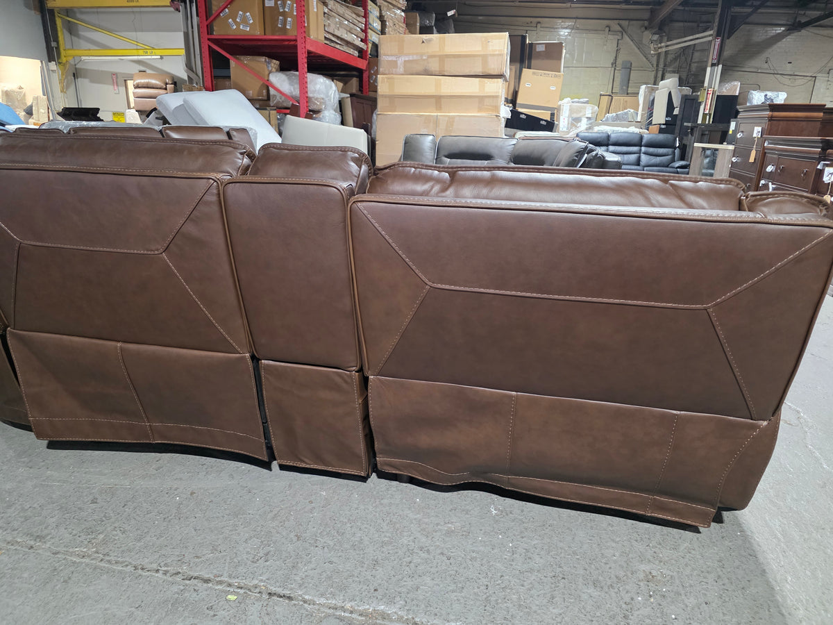 Hansley Leather Sectional w/ Reclining Chaise